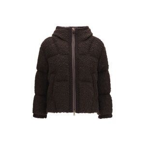 Moncler Brown Wool Oves Aries Full-Length Women's Jacket